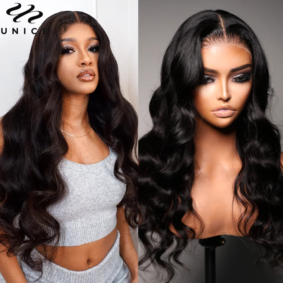 UNice Hair Wear Go Glueless 5x5 HD Lace Wig Human Hair Body Wave Wig Preplucked 13x4 Lace Front Wig for Women Match All Skins