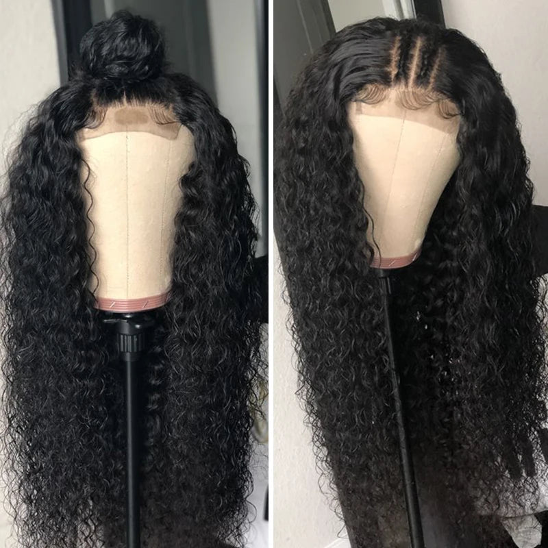 Curly Glueless Full Lace Human Hair Wigs With Baby Hair Pre Plucked Hairline HD Lace Wigs Transparent Lace Wigs Bob Fake Scalp