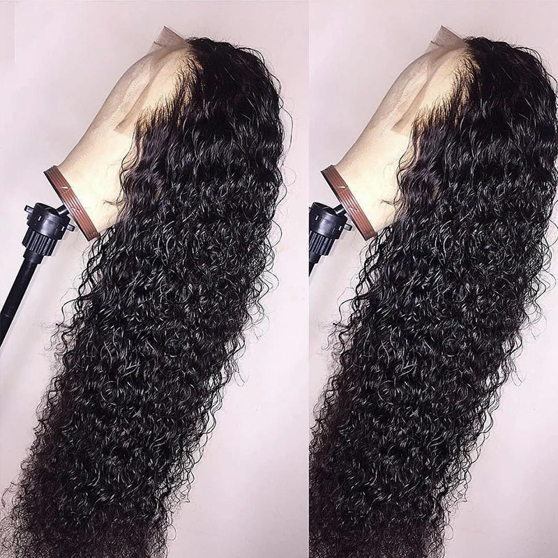 Curly Glueless Full Lace Human Hair Wigs With Baby Hair Pre Plucked Hairline HD Lace Wigs Transparent Lace Wigs Bob Fake Scalp