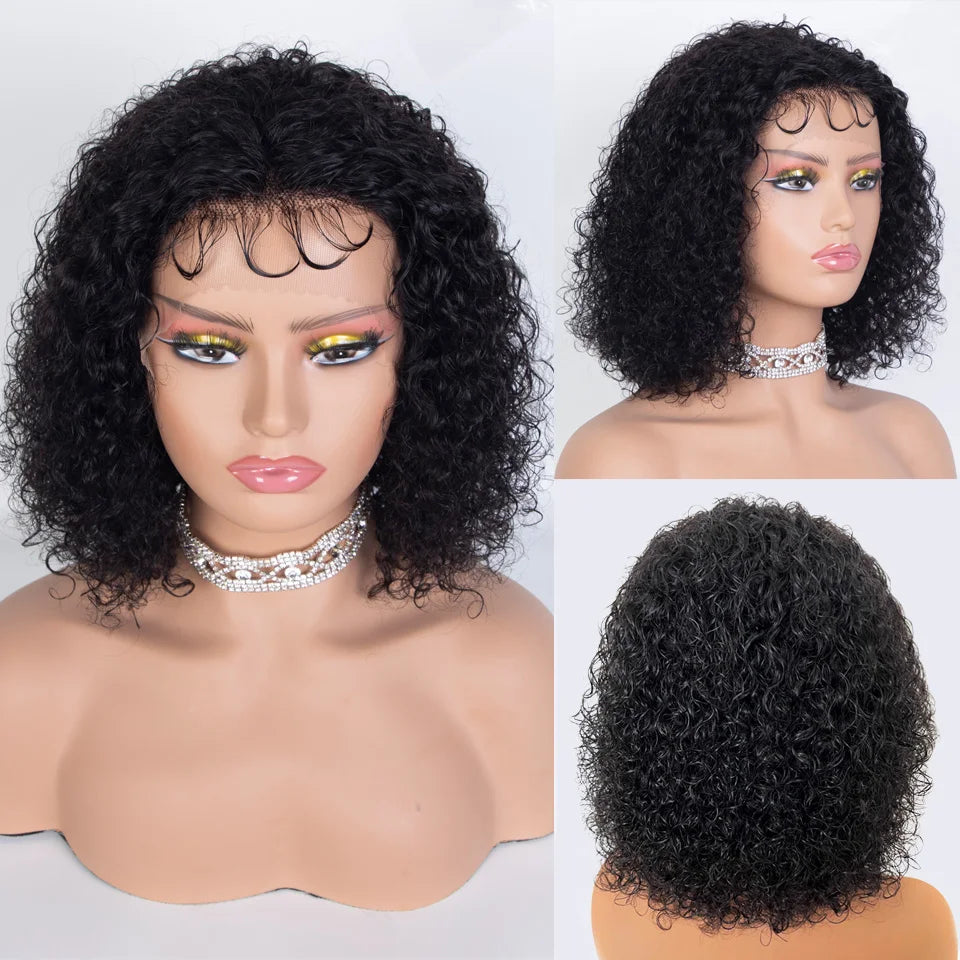 Ginger Brown 99J Lace Front Wig Curly Human Hair Wigs  HD Lace Wigs Kinky Curly Deep Wave Frontal Wigs For Black Women Debut