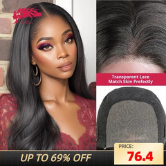 Wear Go Glueless Wig 6x4 HD Lace Closure Glueless Wigs 14-32Inch Indian Body Wave Human Hair Ready To Wear Pre Cut Pre plucked