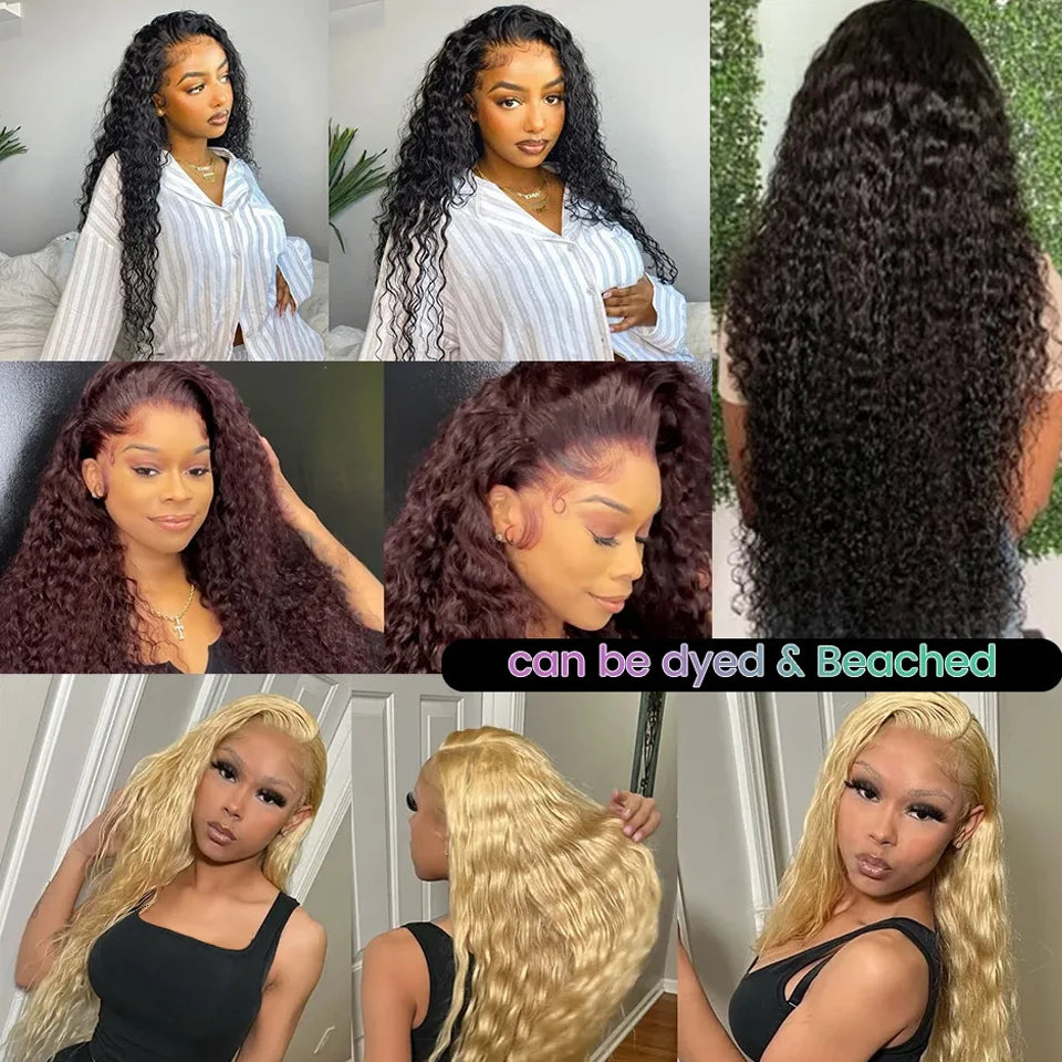 ISEE Wear Go Wig Brazilian Deep Wave Pre Bleached Knots 13x4 Lace Wigs 6x4 HD Glueless Pre Plucked Human Wigs Ready To Go