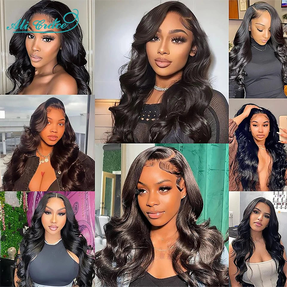 AliGrace 5x5 HD Lace Closure Wigs Brazilian Body Wave Remy Human Hair Wigs Pre-Plucked Hairline With Baby Hair HD Lace Wigs