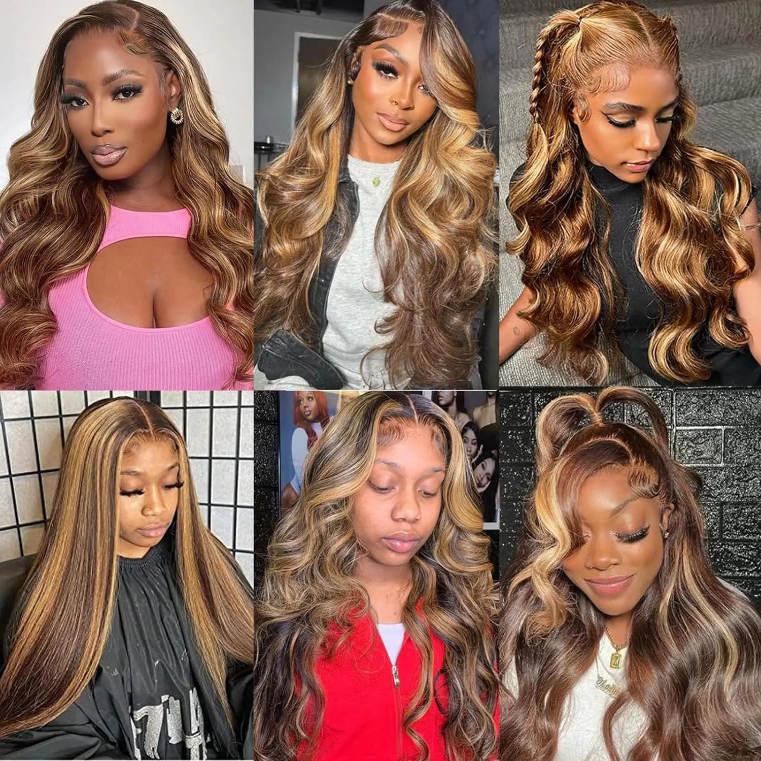 Ombre Blonde Body Wave Lace Front Wig HD Highlight Wig Human Hair Brazilian Glueless Wig 360 Full Lace Frontal Wigs For Women